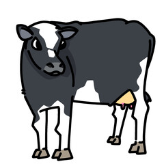 cute cow transparent background vector illustration
