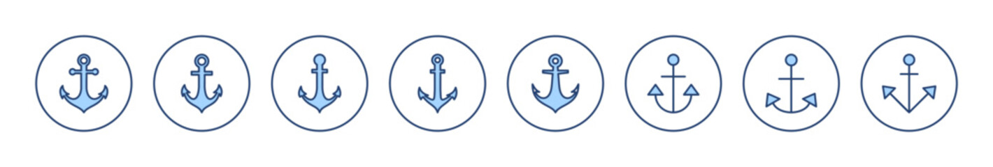 Anchor icon vector. Anchor sign and symbol. Anchor marine icon.