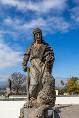 Prophets by Brazilian Sculptor, Aleijadinho. UNESCO World Heritage Site. Congonhas do Campo, Minas...