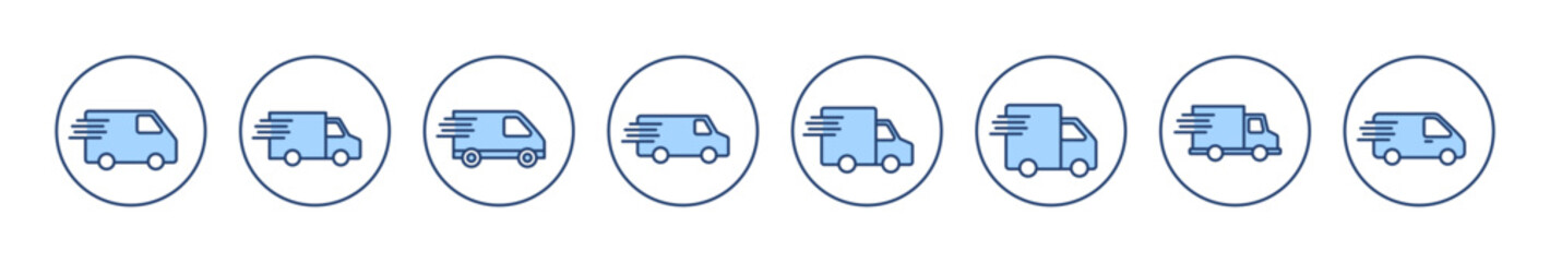 Delivery truck icon vector. Delivery truck sign and symbol. Shipping fast delivery icon