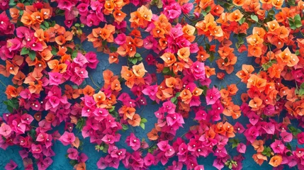 Poster Tropical paradise with vibrant bougainvillea generative ai © ThisDesign