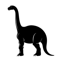 Silhouette Dinosaur black color only