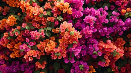 Naklejka premium Tropical paradise with vibrant bougainvillea generative ai