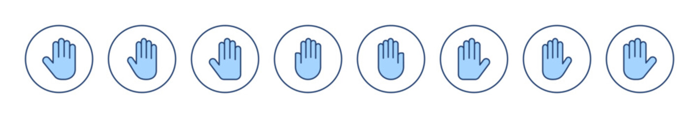 Hand icon vector. hand sign and symbol. palm