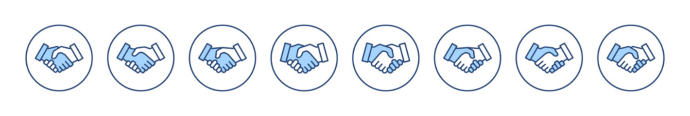Handshake icon vector. business handshake sign and symbol. contact agreement