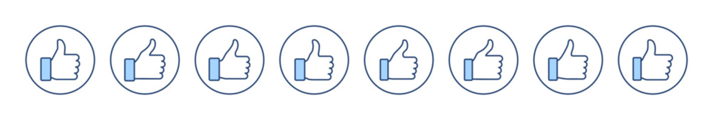 Like icon vector. Thumbs up sign and symbol. Hand like