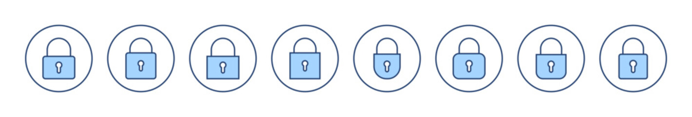 Lock icon vector. Padlock sign and symbol. Encryption icon. Security symbol