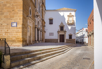 Fototapeta na wymiar Lateral de la Iglesia de San Agustín en Marchena, Sevilla