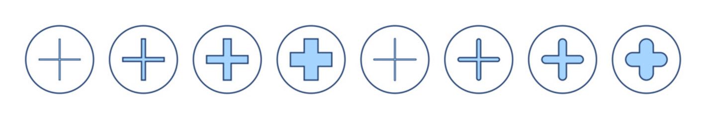 Obraz premium Plus icon vector. Add plus sign and symbol