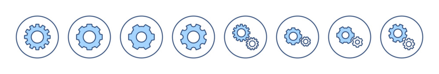 Setting icon vector. Cog sign and symbol. Gear Sign