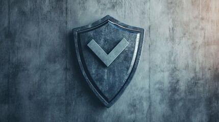 protecting your data with internet security shield and checkmark stock photo, in the style of fluid gestures, havencore, polished concrete, minimalist purity, ironical, sabattier filter, archillect, A