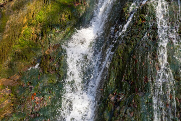 Qabala, Azerbaijan - January 2nd, 2024: Yeddi Gozel Waterfall