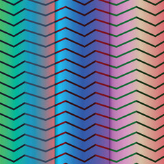zigzag gradient pattern set
