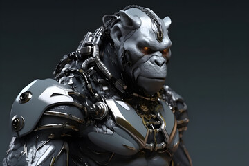 3d rendering Gorilla cyborg