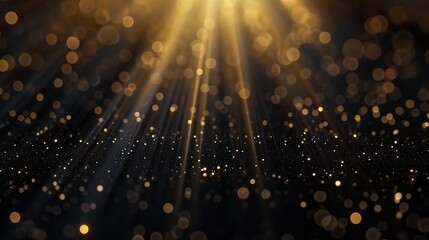 Black luxury background with golden line elements