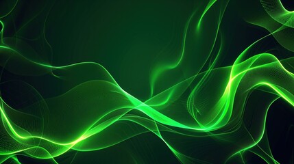 Abstract Green Aurora Modern Mesh Gradient Background