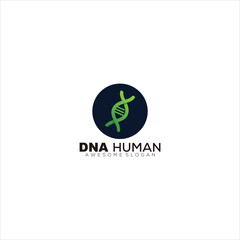 DNA logo gradient  colorful illustration