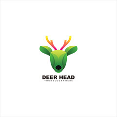 Fototapeta premium deer logo gradient colorful illustration