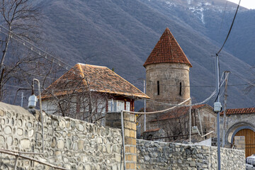 Shaki, Azerbaijan - January 3rd, 2024: Albanian church of Kish