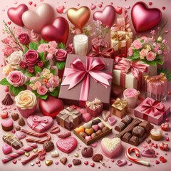 Obraz na płótnie Canvas The Romance of Valentine's Day