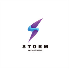 storm logo gradient  colorful illustration