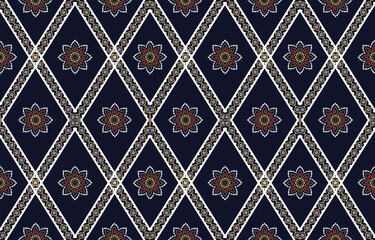 Abstract native american seamless geometric pattern. Colorful Native American seamless geometric pattern. Design for ethnic fabric,carpet, ikat style, clothing, Batik, fabric, embroidery style.