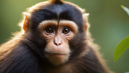 Cute Monkey Portrait in Jungle