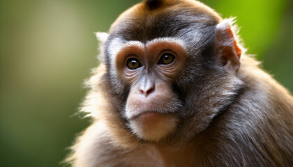 Obraz premium Cute Monkey Portrait in Jungle