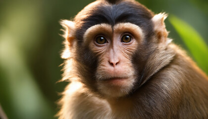 Obraz premium Cute Monkey Portrait in Jungle