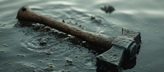 Immerse the ax in water to hinder it from coming loose.
