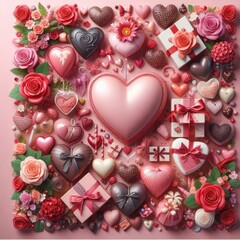 Obraz na płótnie Canvas The Romance of Valentine's Day