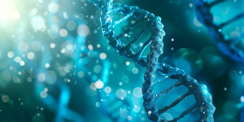 DNA molecules holograph medicine - obrazy, fototapety, plakaty