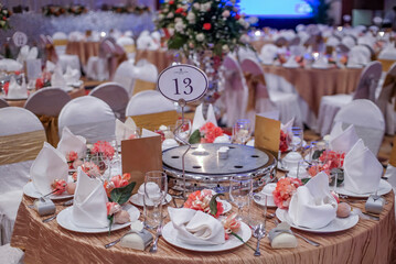 Wedding table setting