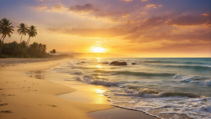 Obraz premium The breathtaking beauty of a serene beach