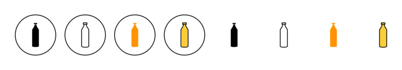Bottle icon set vector. bottle sign and symbol