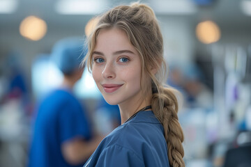 Fototapeta premium Medical staff at the working place in a hospital