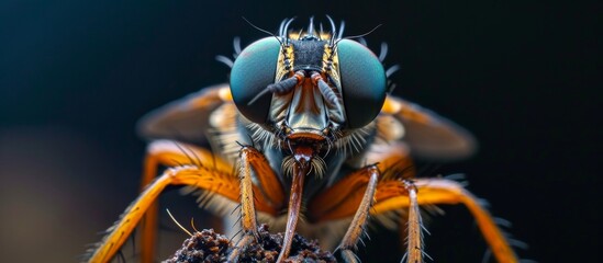 Fototapeta premium A woman uses a tablet with a futuristic innovation icon, representing IoT, social networking, digital marketing, and the merging of business and technology.