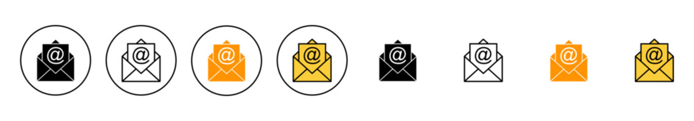 Mail icon set vector. email sign and symbol. E-mail icon. Envelope icon