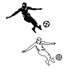 person kicking ball icon vector illustration symbol design