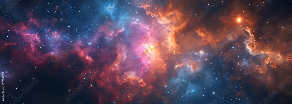 Poster galaxy. nebula and stars in space. outer space background. galaxy background