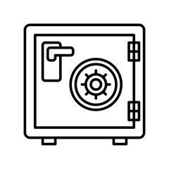 Save box icon or logo illustration outline black style