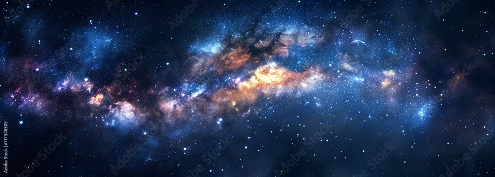 Wall mural galaxy. nebula and stars in space. outer space background. galaxy background