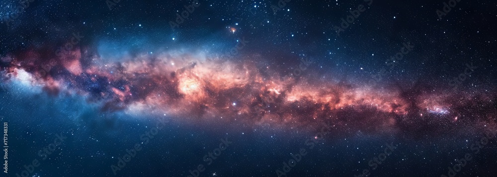 Wall mural galaxy with nebula and stars in space. outer space background. galaxy background