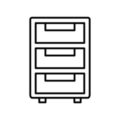 Cabinet icon or logo illustration outline black style