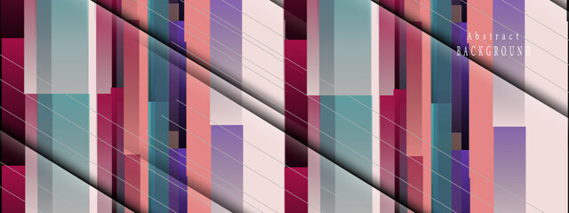 Transparent colorful background design with 3D line pattern (texture) in pastel colour.