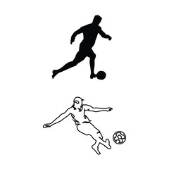 Fototapeta na wymiar person kicking ball icon vector illustration symbol design