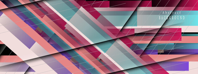 Transparent colorful background design with 3D line pattern (texture) in pastel colour.