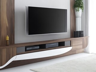Sleek Floating TV Cabinet generative ai