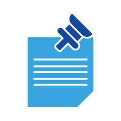 Paper icon vector or logo illustration glyph color style