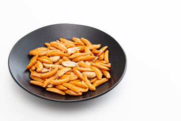 白背景に柿ピー